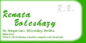 renata bolcshazy business card