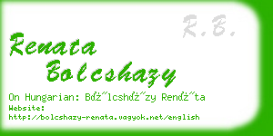 renata bolcshazy business card